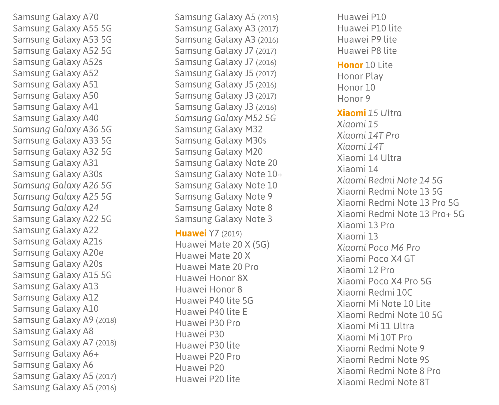 Wird Ihr Smartphone von der SmarTest Vitamin D-App unterstützt? Auflistung der fuer die SmarTest Vitamin D-App unterstuetzten Smartphones zur Auswertung des Vitamin-D-Mangel-Tests.