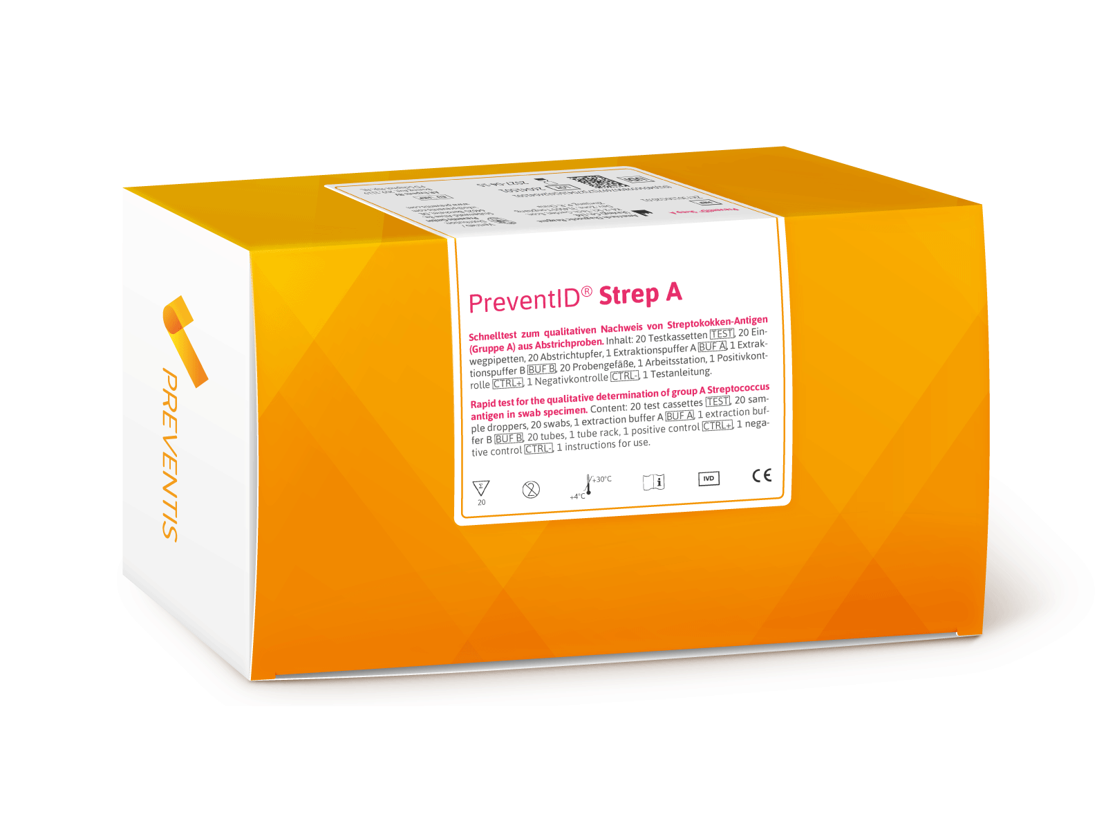 Produktbild PreventID Strep A-Schnelltest, 20 Stueck.